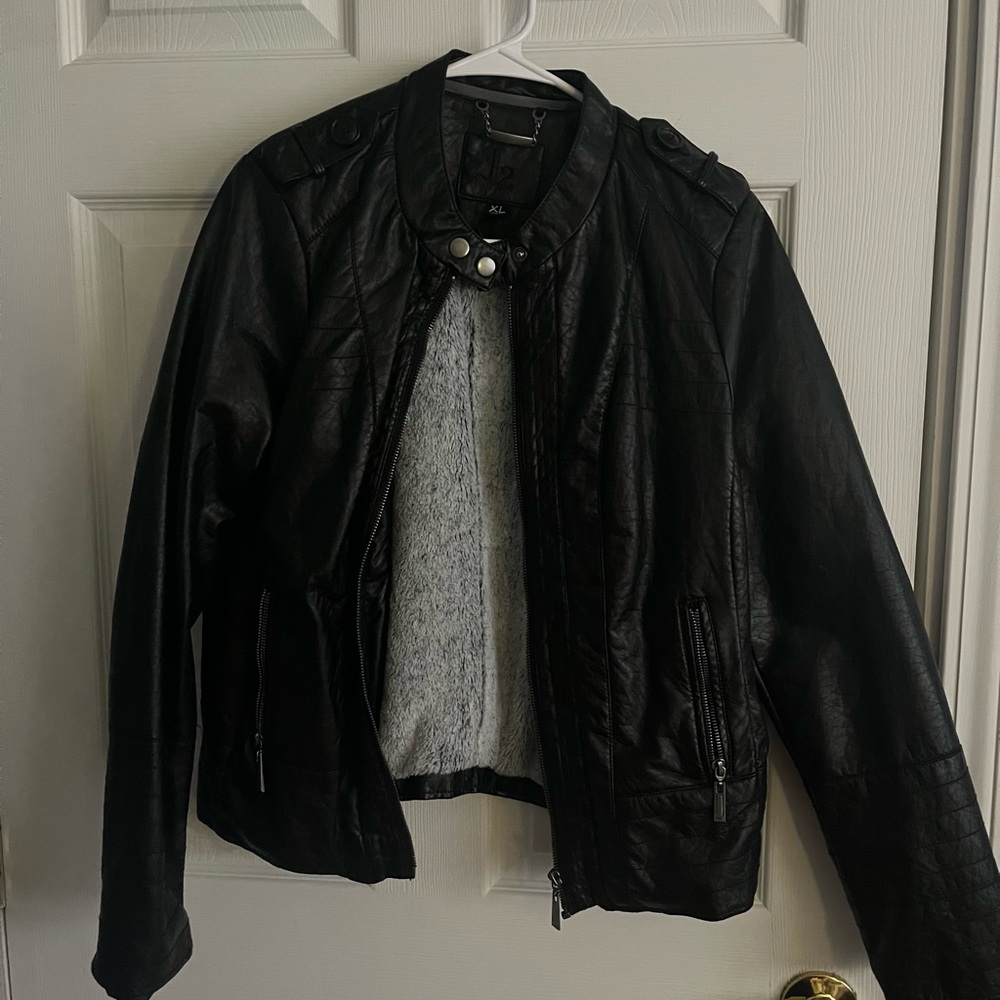 Black Faux Leather Jacket